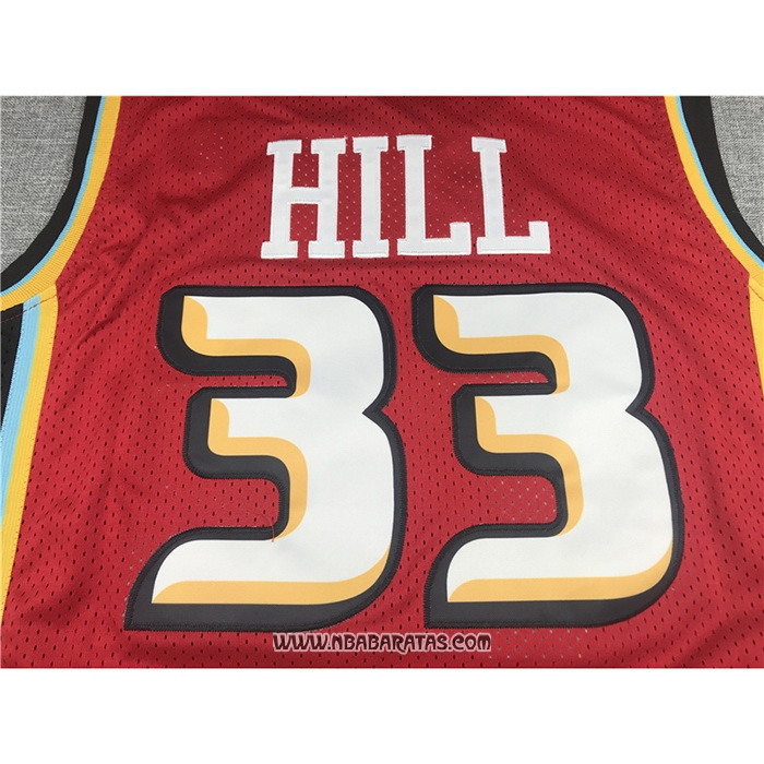 Camiseta Detroit Pistons Grant Hill #33 Mitchell & Ness 1999-00 Rojo